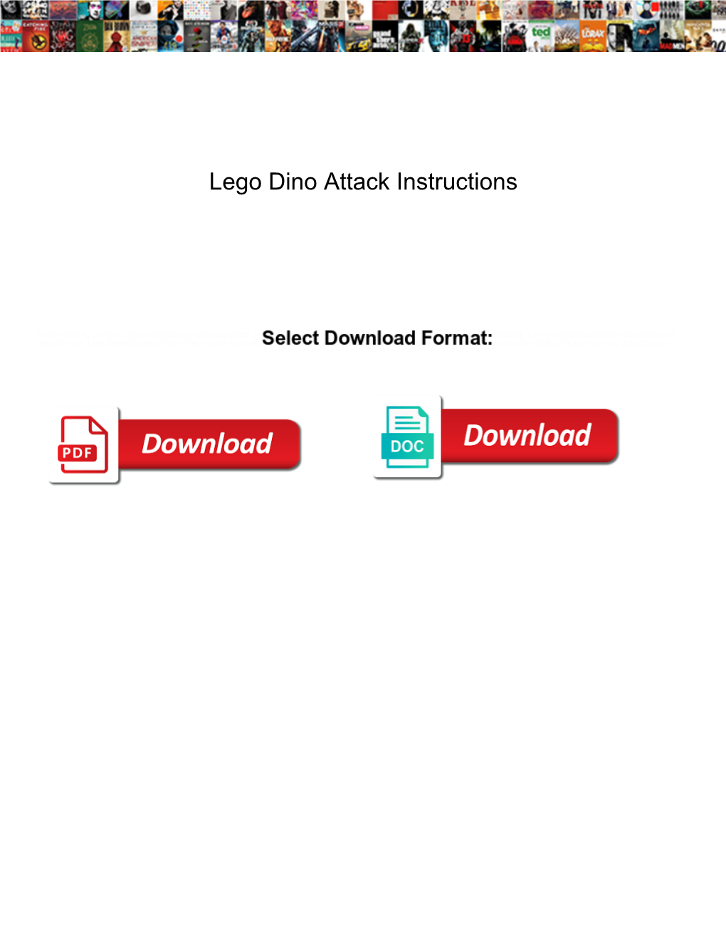 Lego Dino Attack Instructions