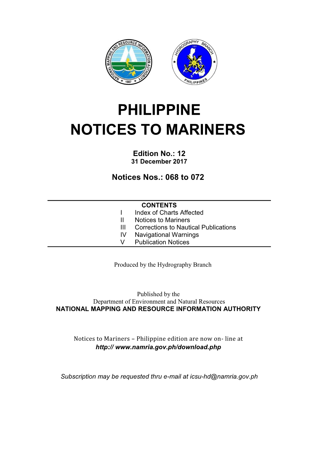 Philippine Notices to Mariners