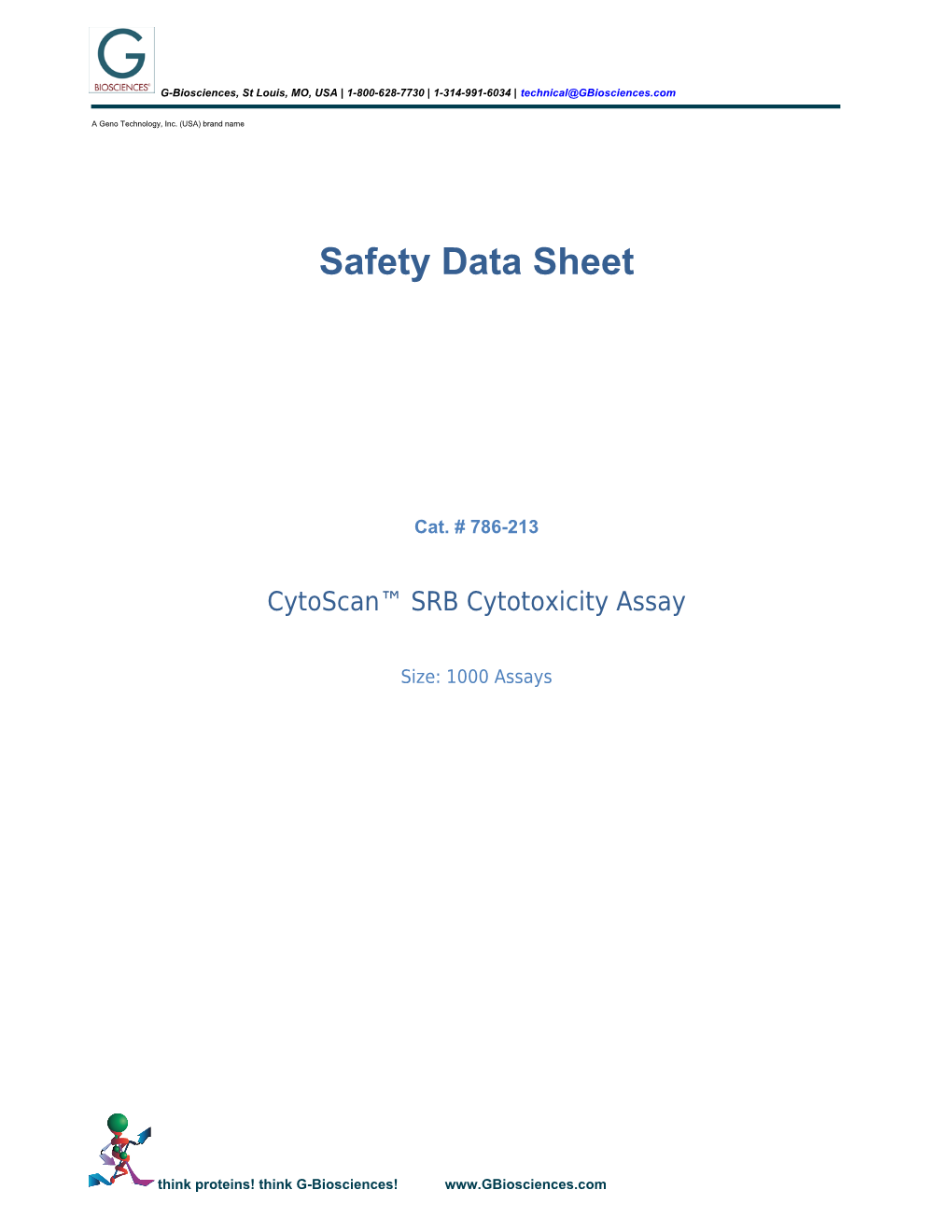 Sulforhodamine B) Safety Data Sheet According to Federal Register / Vol