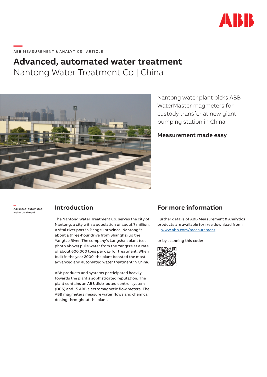 — Advanced, Automated Water Treatment Nantong Water Treatment