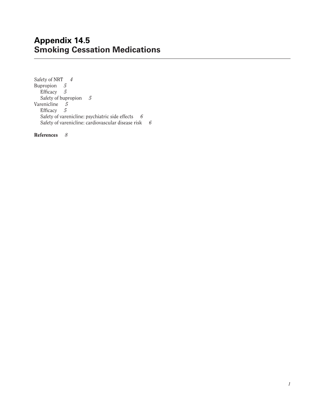 Chapter 14 Appendix 14.5 Smoking Cessation Medications