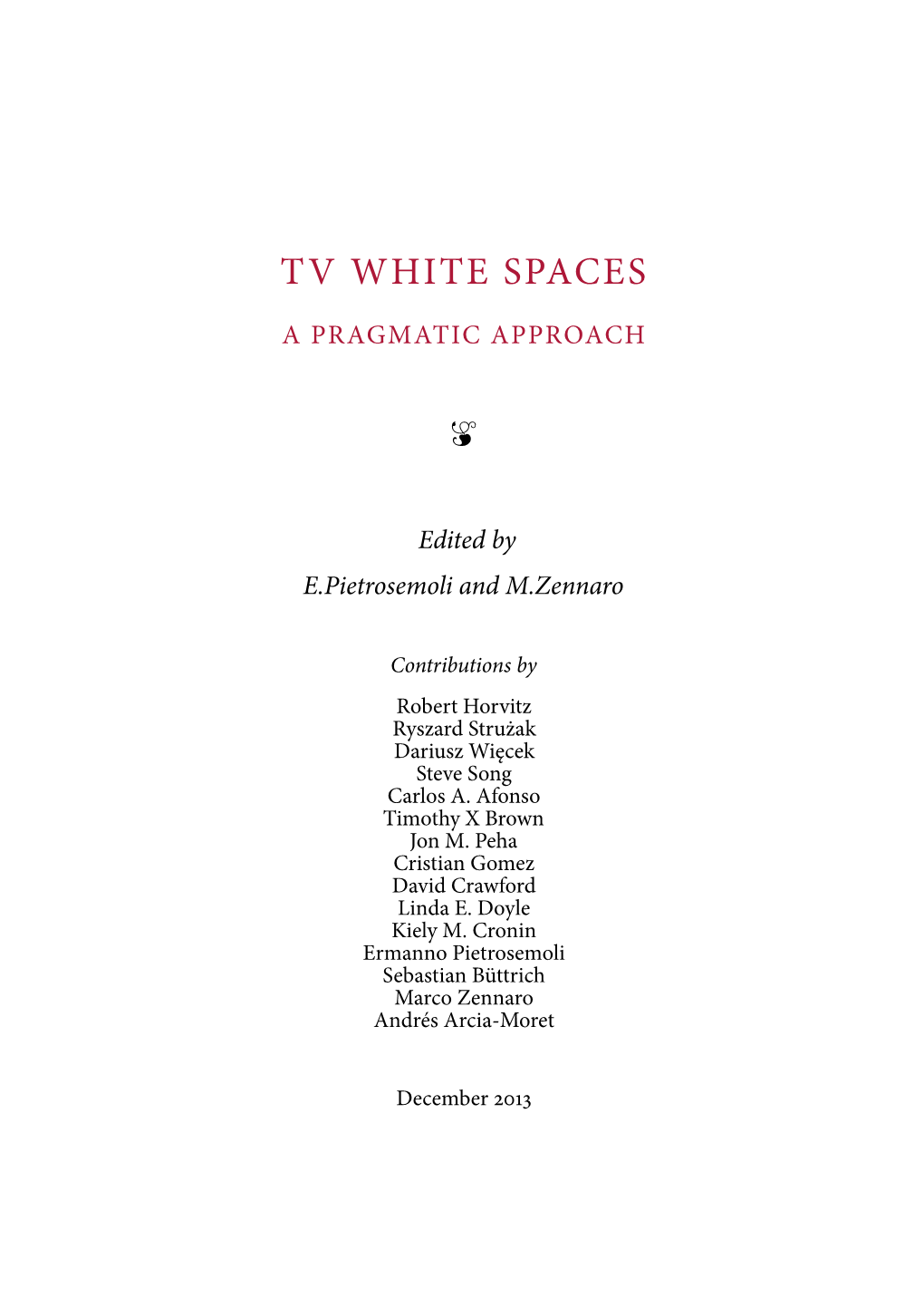 Tv White Spaces