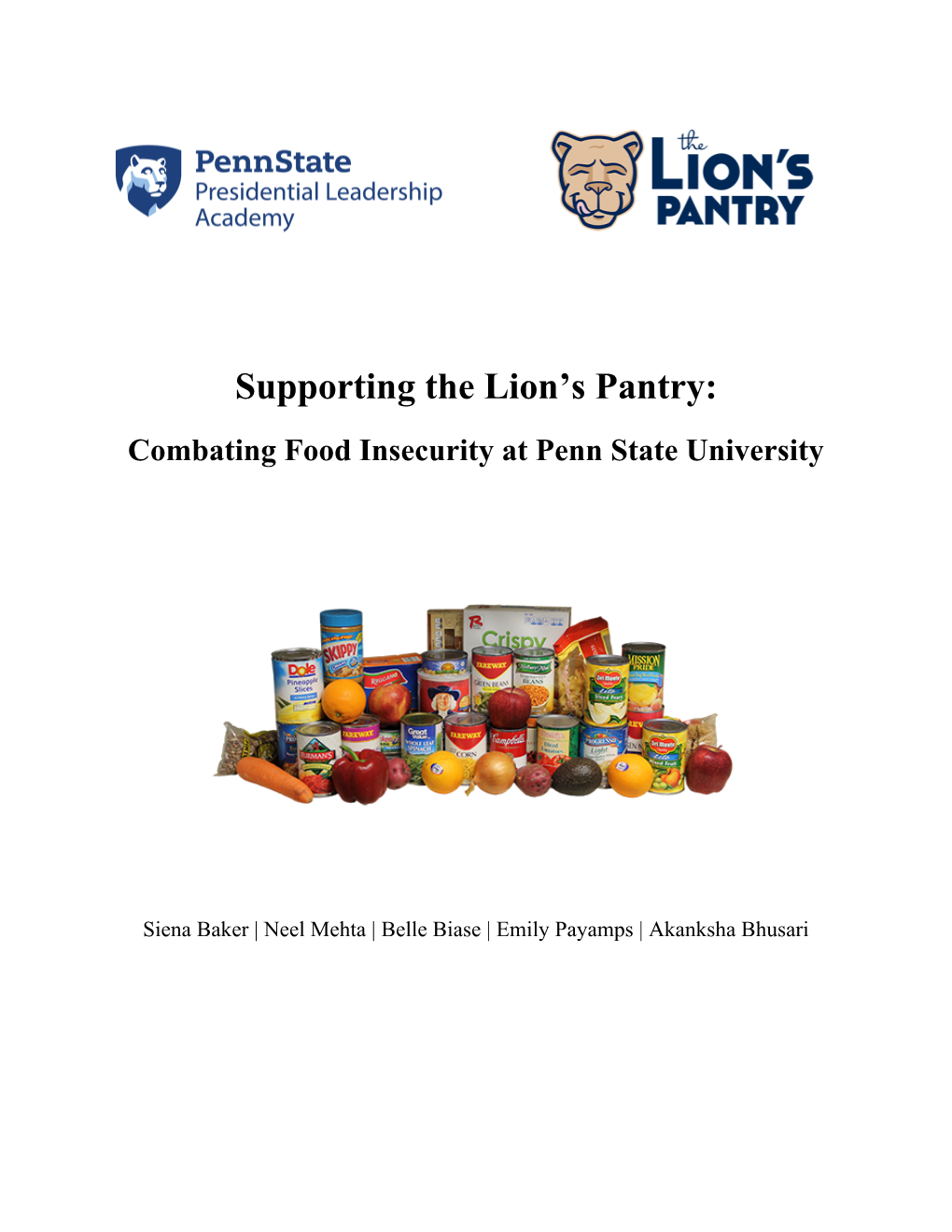 Supporting the Lion's Pantry: Combating Food Insecurity at Penn