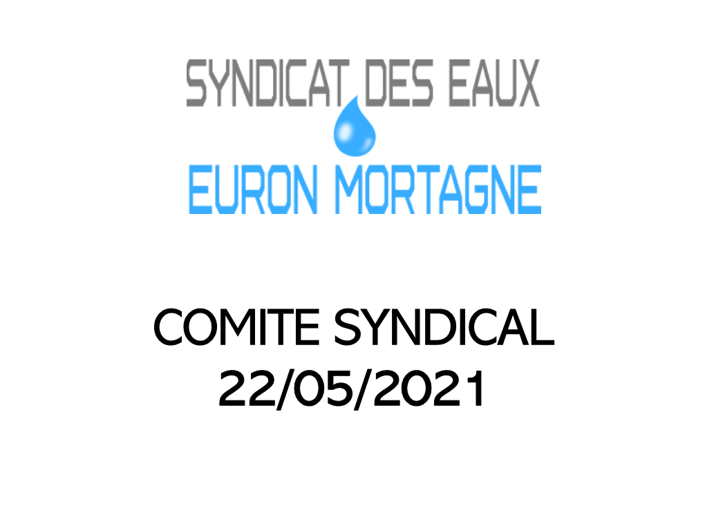 COMITE SYNDICAL 22/05/2021 Merci À La Commune De Gerbéviller