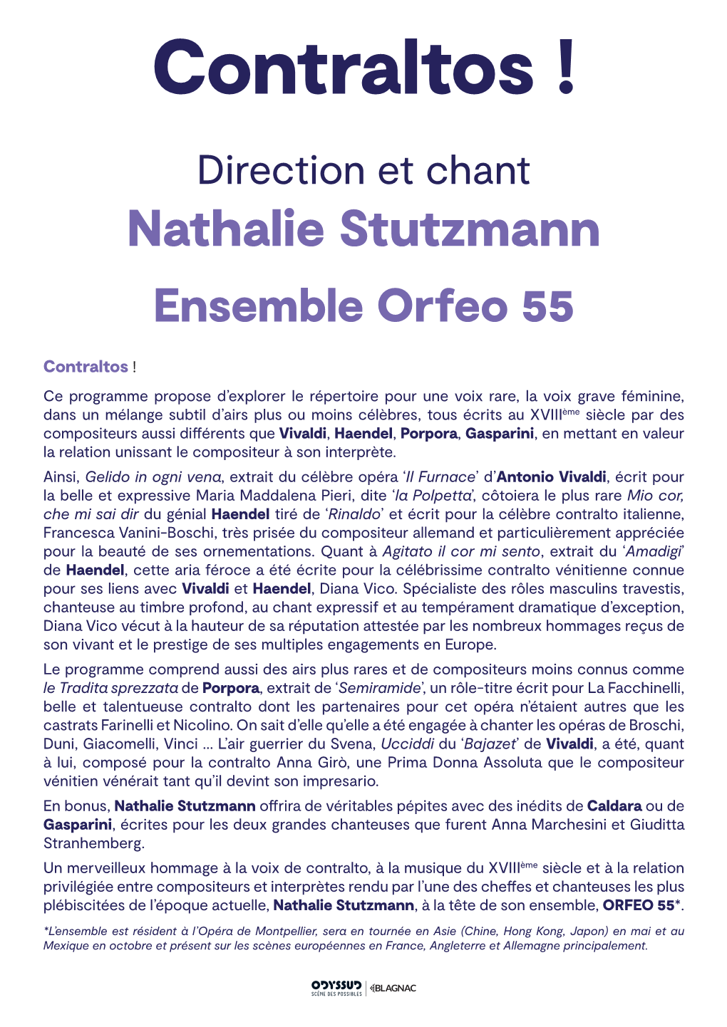 Nathalie Stutzmann Ensemble Orfeo 55