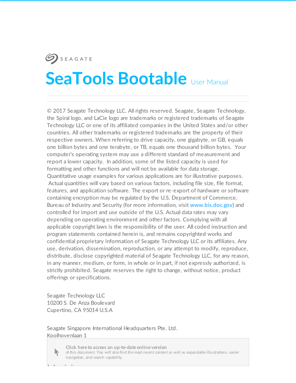 Seatools Bootable User Manual