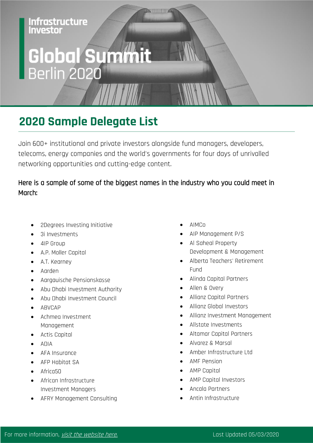 2020 Sample Delegate List