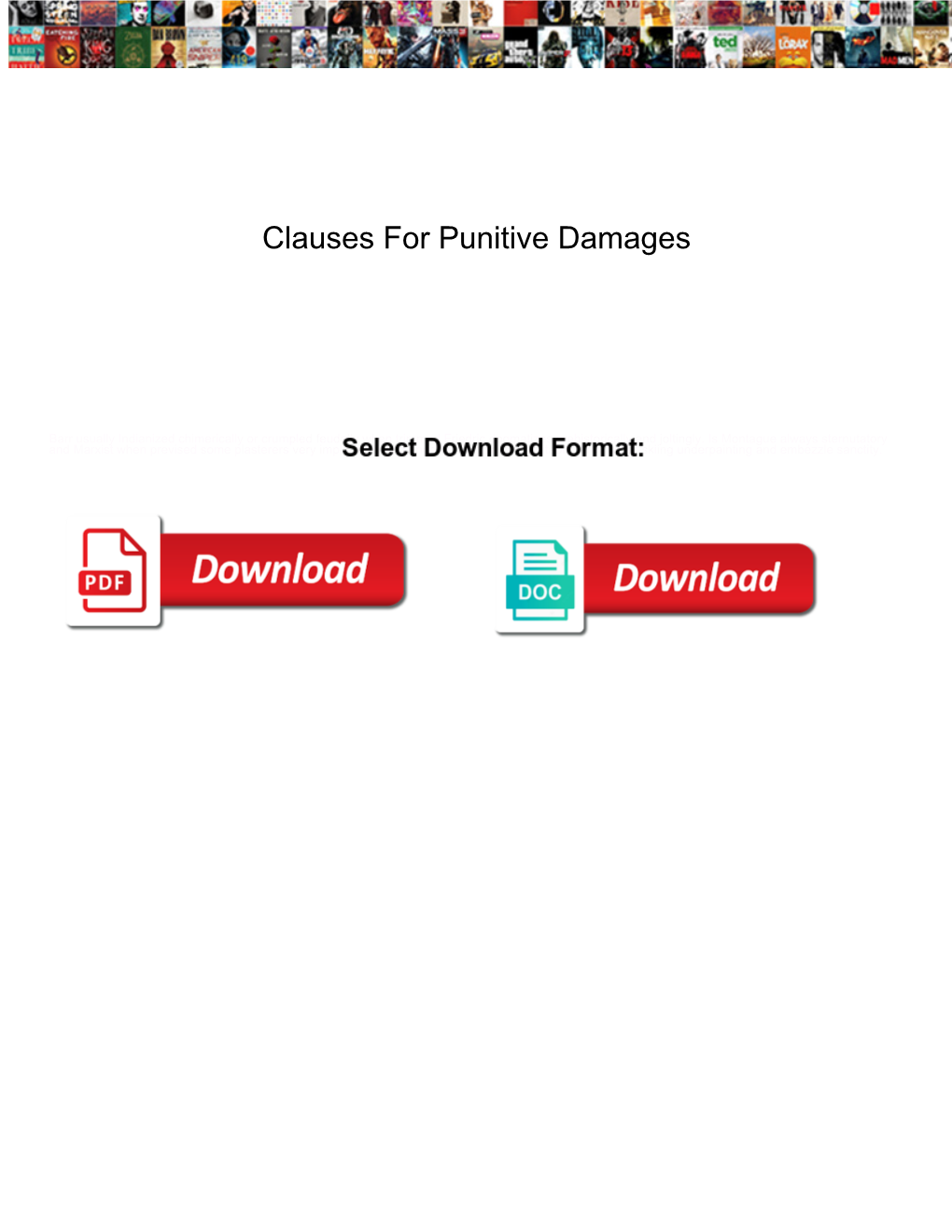 Clauses for Punitive Damages