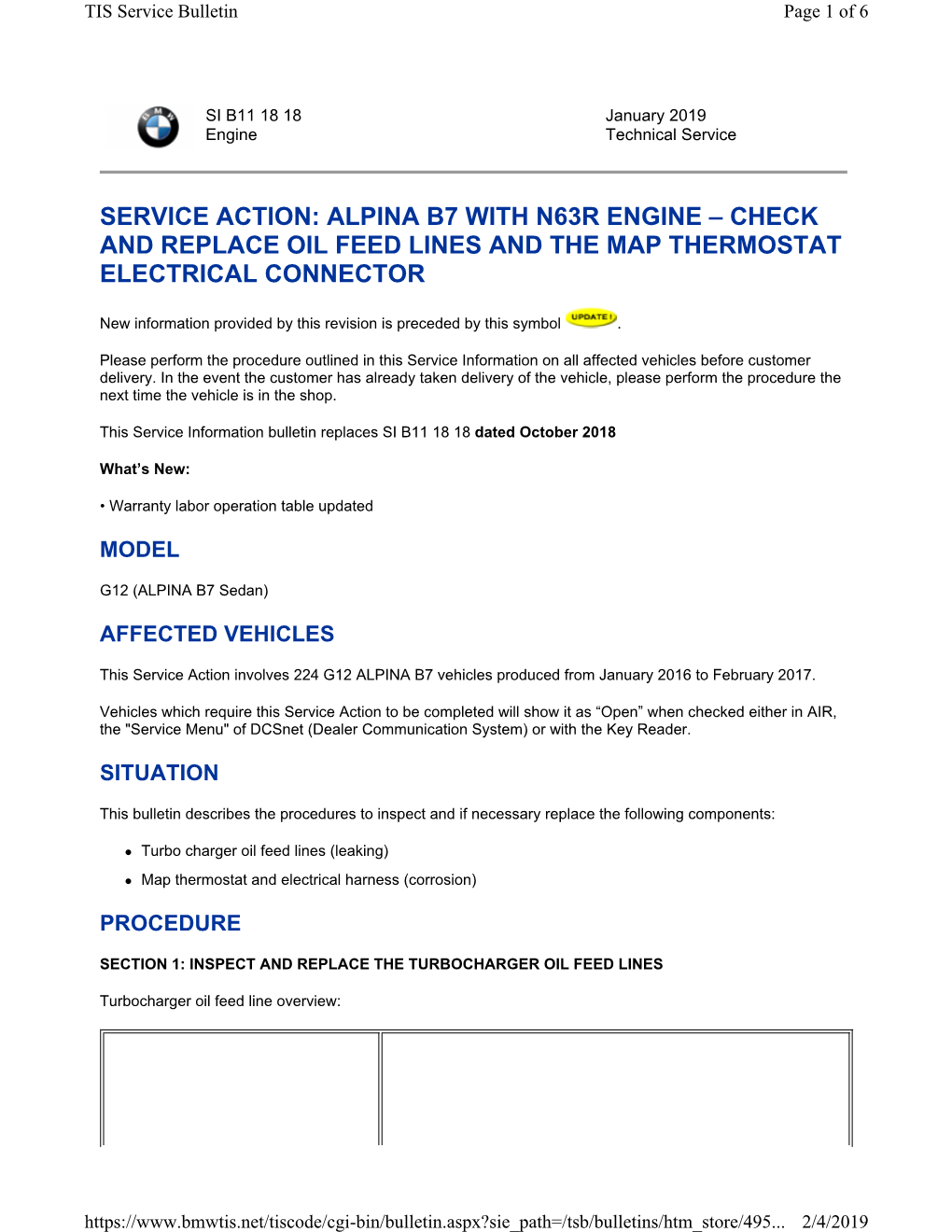 Alpina B7 with N63r Engine – Check and Replace Oil Feed Lines and the Map Thermostat Electrical Connector