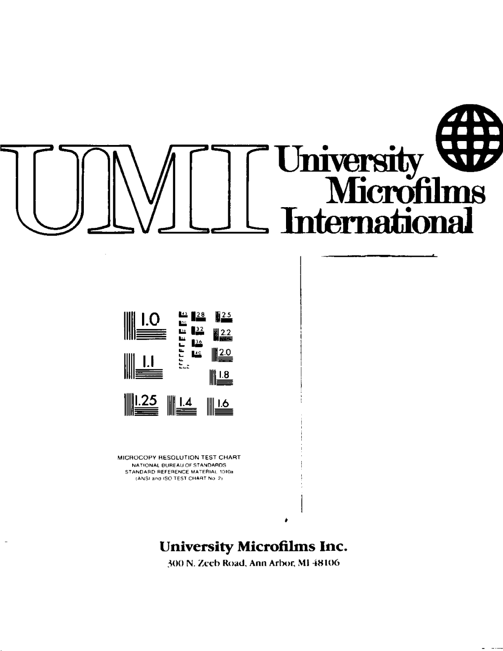 University Microfilms Internationa]