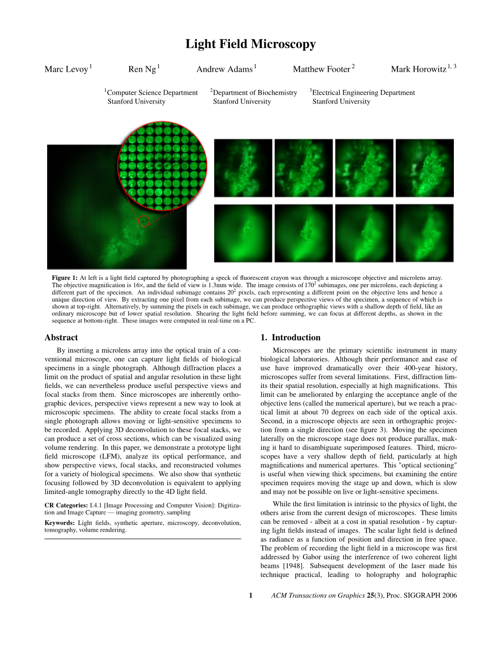 Light Field Microscopy