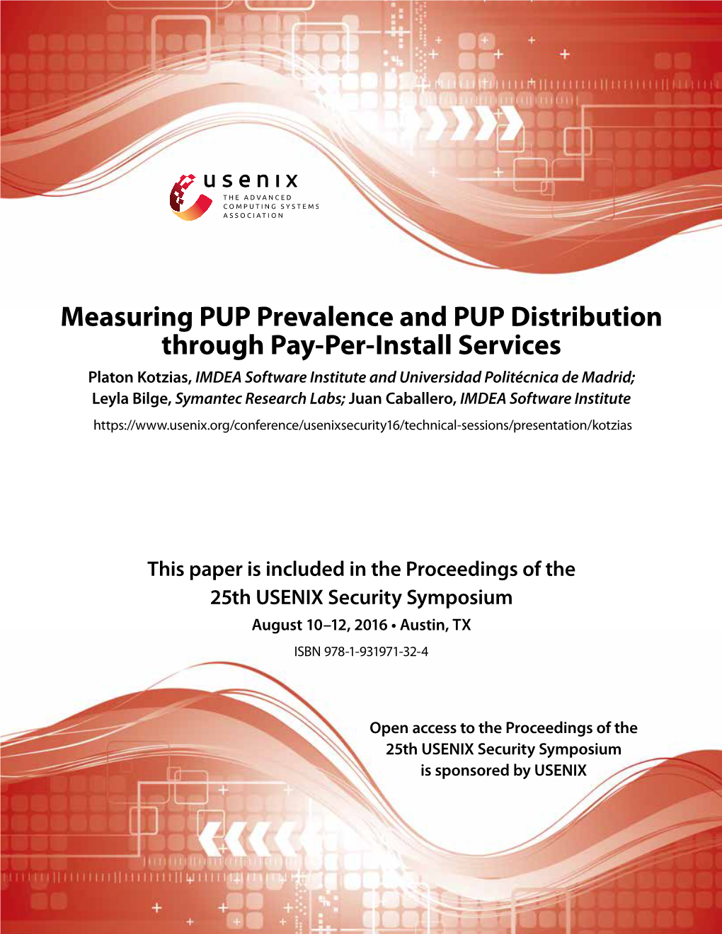 Measuring PUP Prevalence and PUP Distribution Through Pay-Per-Install