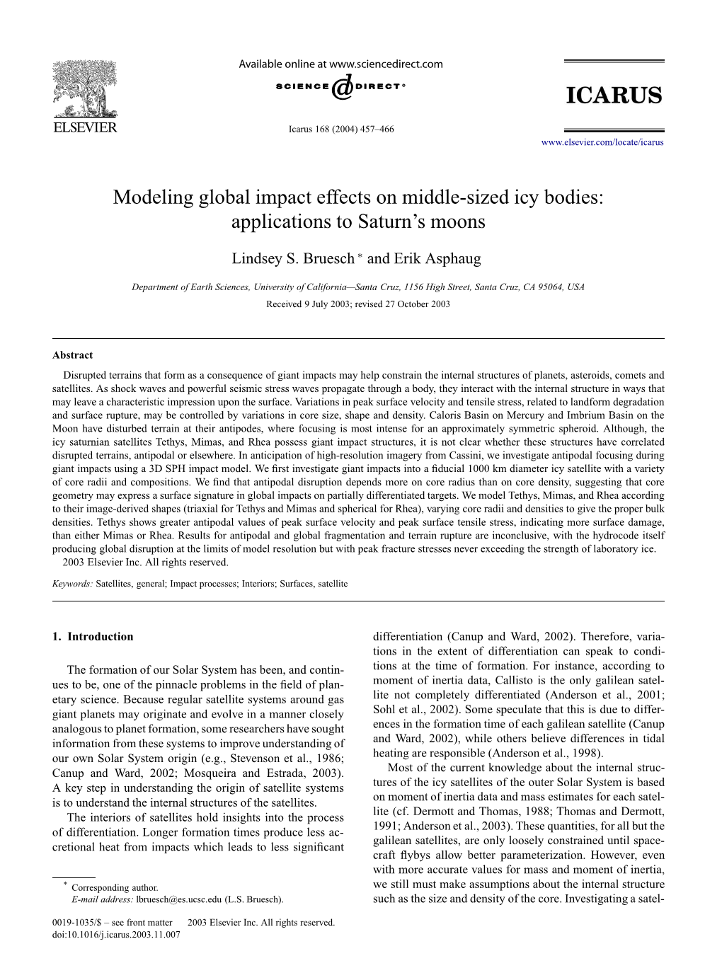 Modeling Global Impact Effects on Middle-Sized Icy Bodies: Applications to Saturn’S Moons