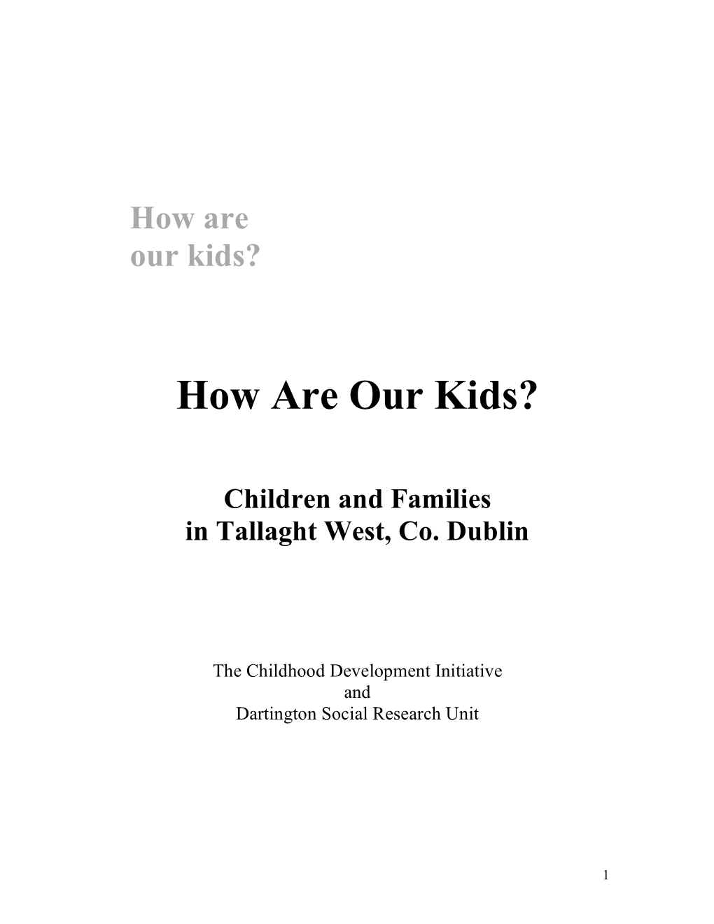 PDF (How Are Our Kids? )