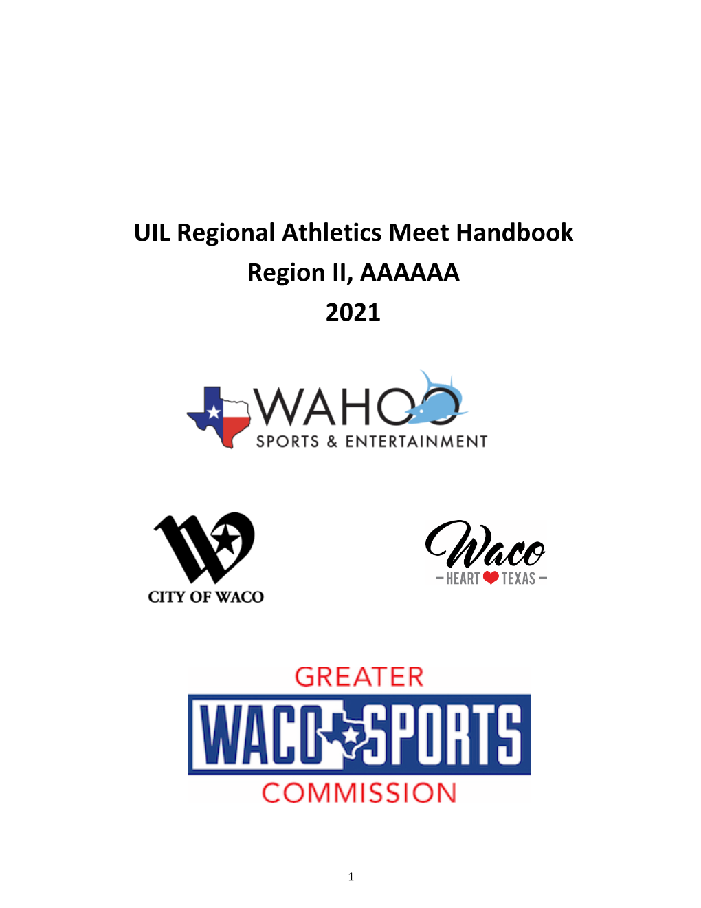 UIL Regional Athletics Meet Handbook Region II, AAAAAA 2021
