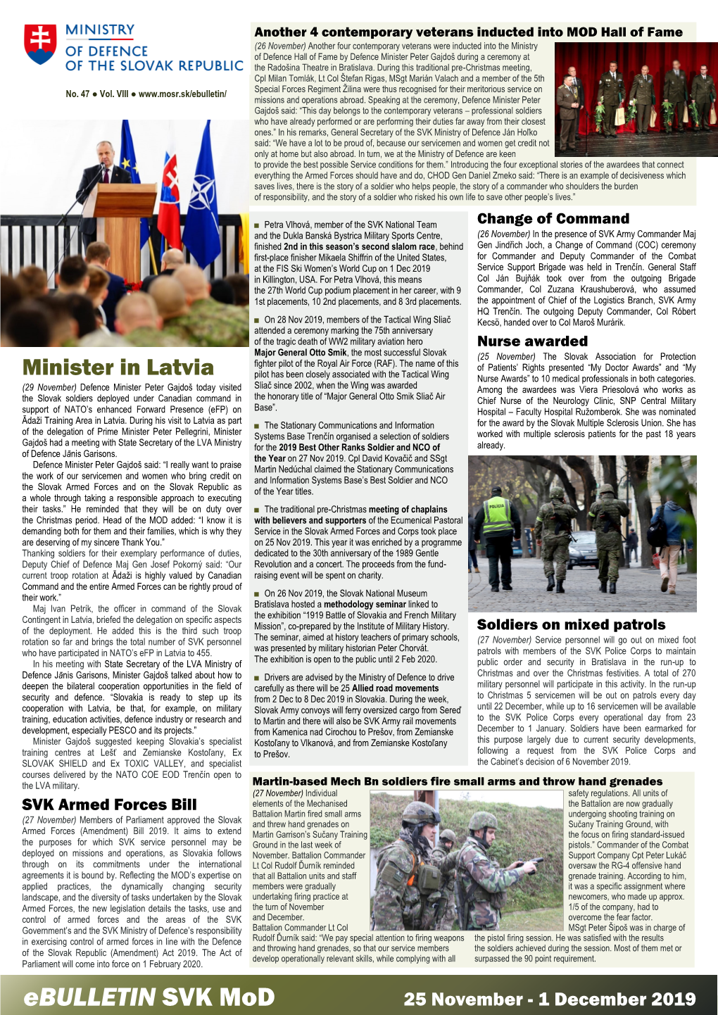 Ebulletin 47/2019