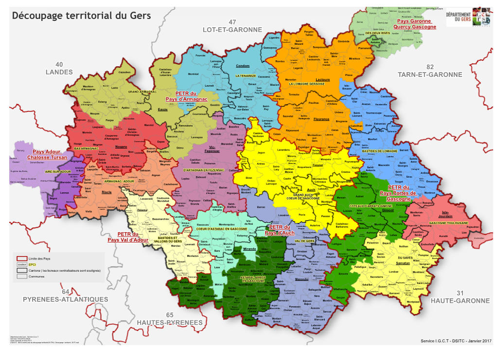 Découpage Territorial Du Gers