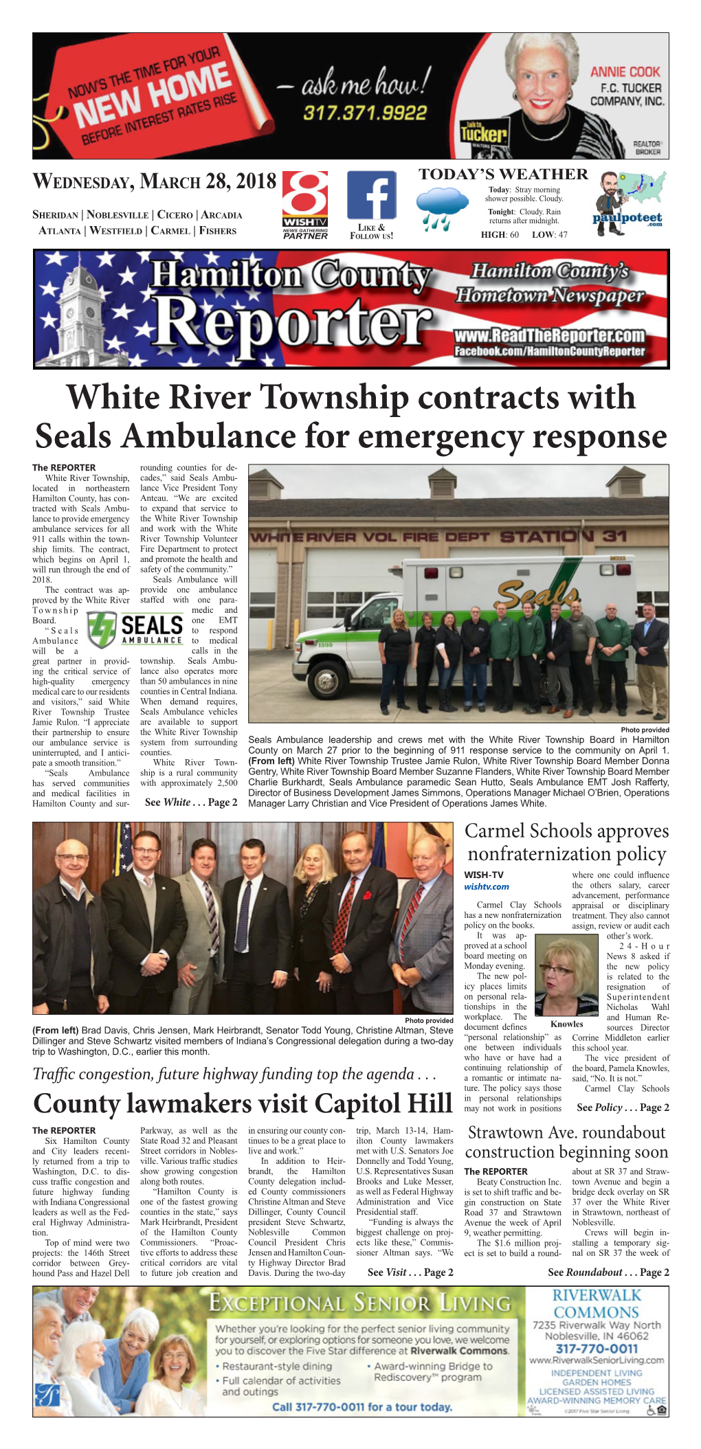 White River Township Contracts with Seals Ambulance for Emergency