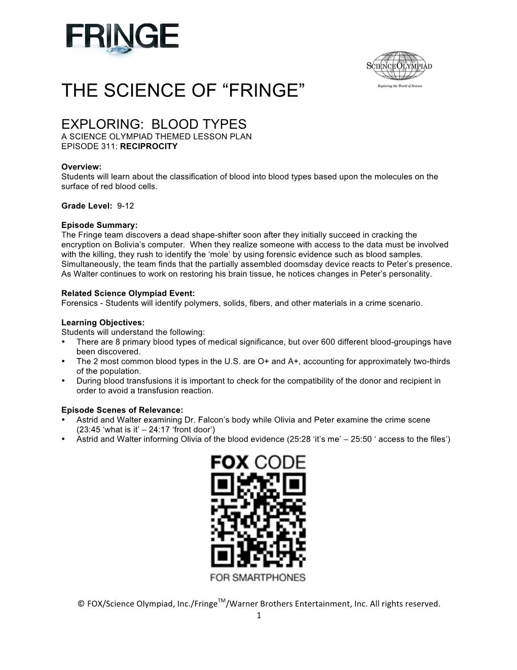 The Science of “Fringe”