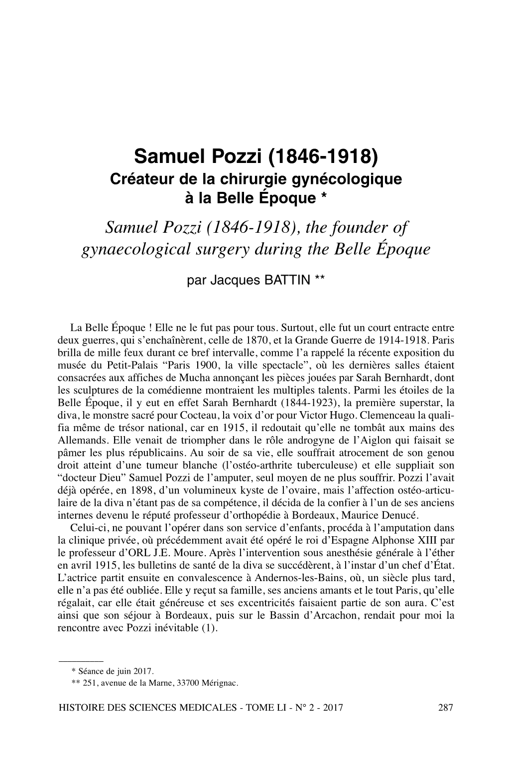 Samuel Pozzi-J.BATTIN Mise En Page 1 25/08/17 15:50 Page287