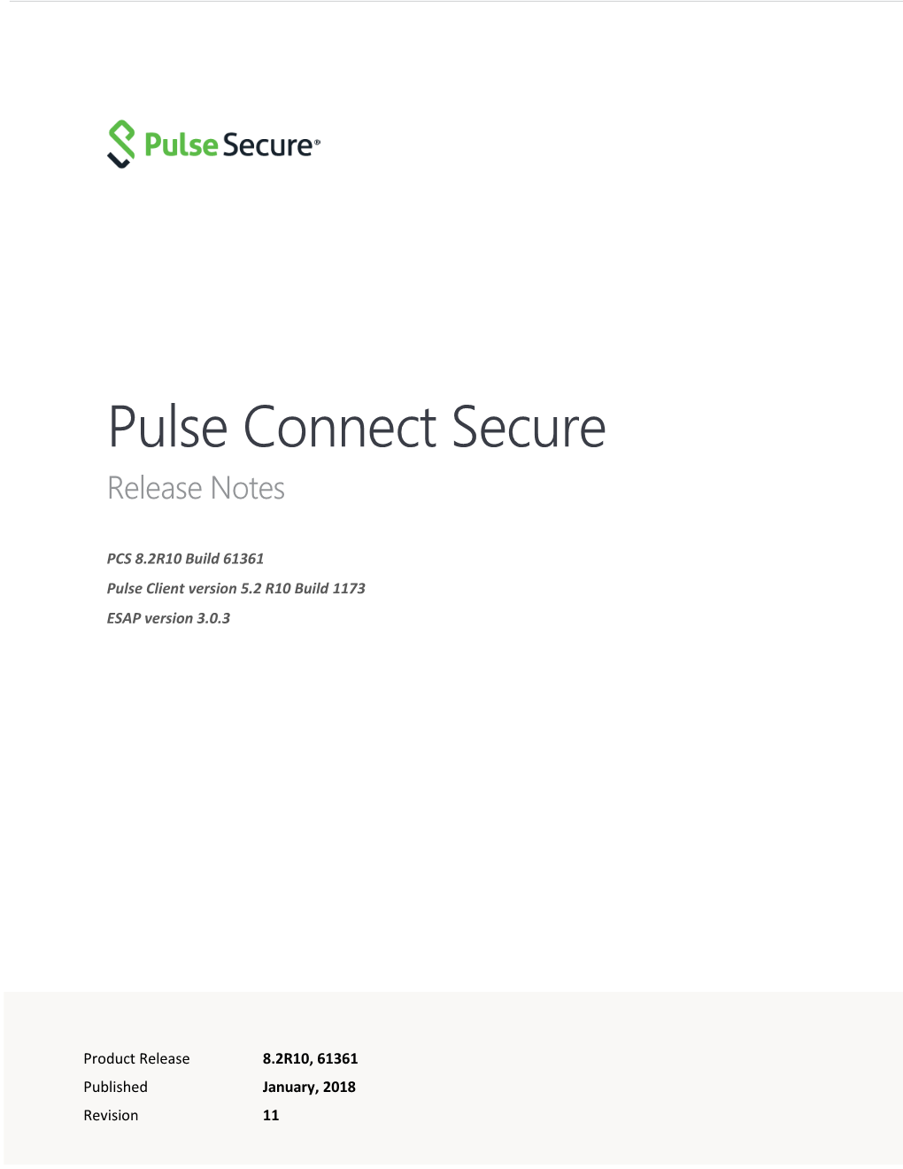 Pulse Connect Secure Release Notes