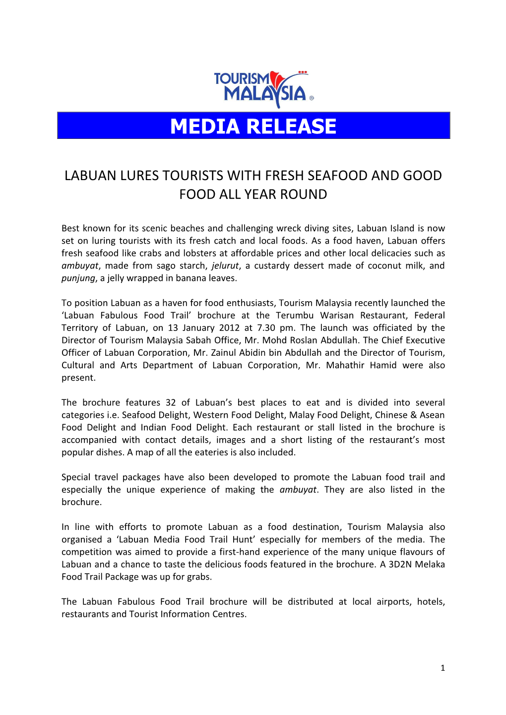 Media Release