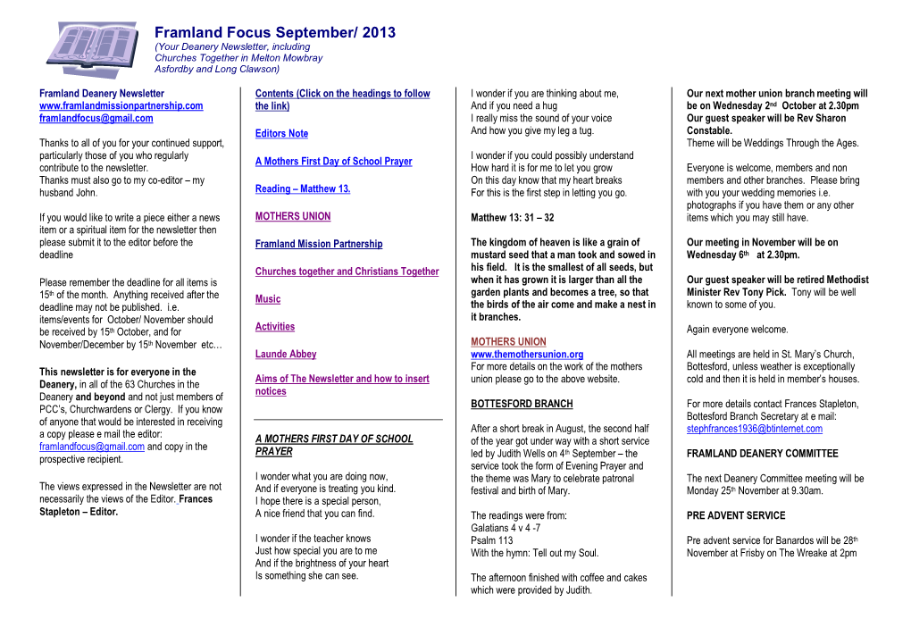 Framland Focus March 2012