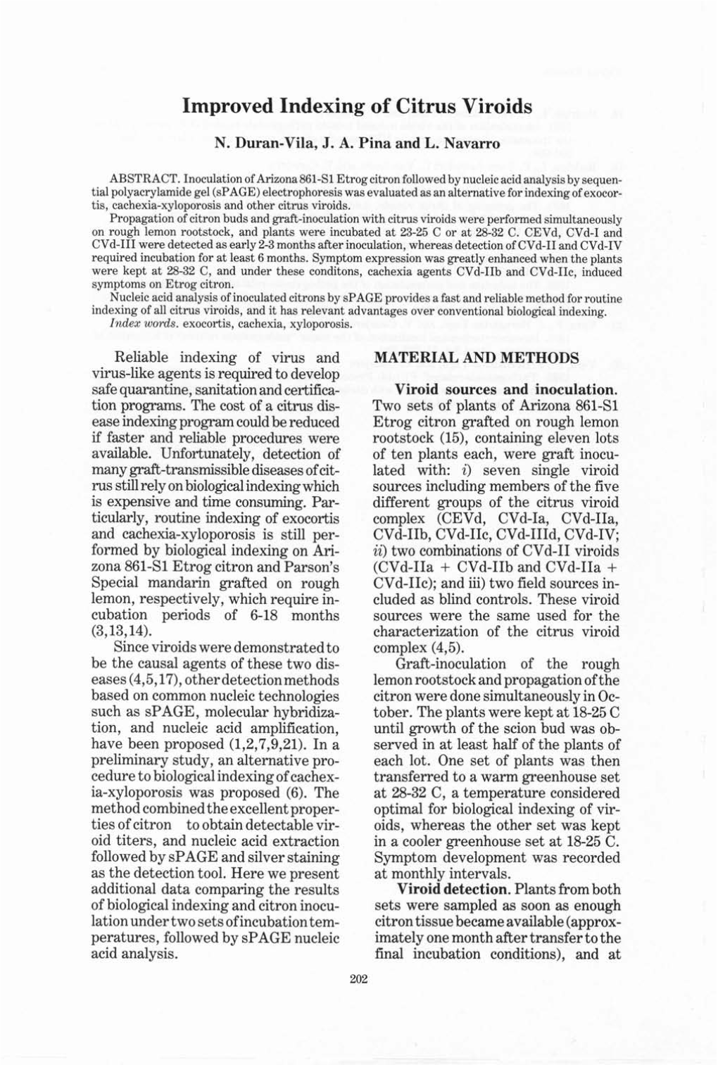 Improved Indexing of Citrus Viroids