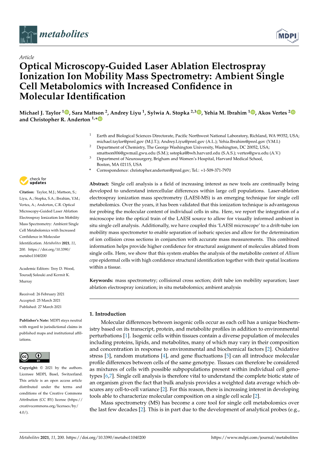 Optical Microscopy-Guided Laser Ablation Electrospray