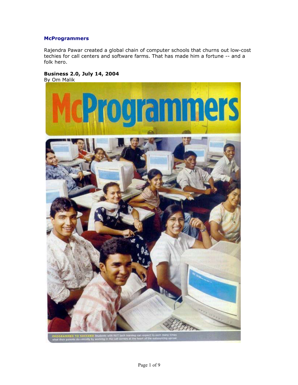 Mcprogrammers