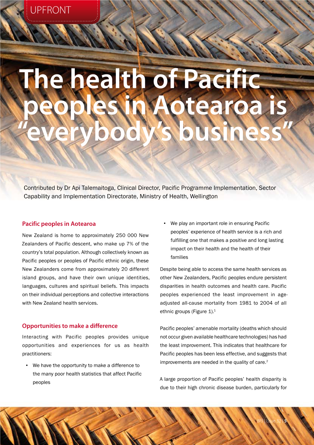 The Health of Pacific Peoples in Aotearoa Is “Everybody's