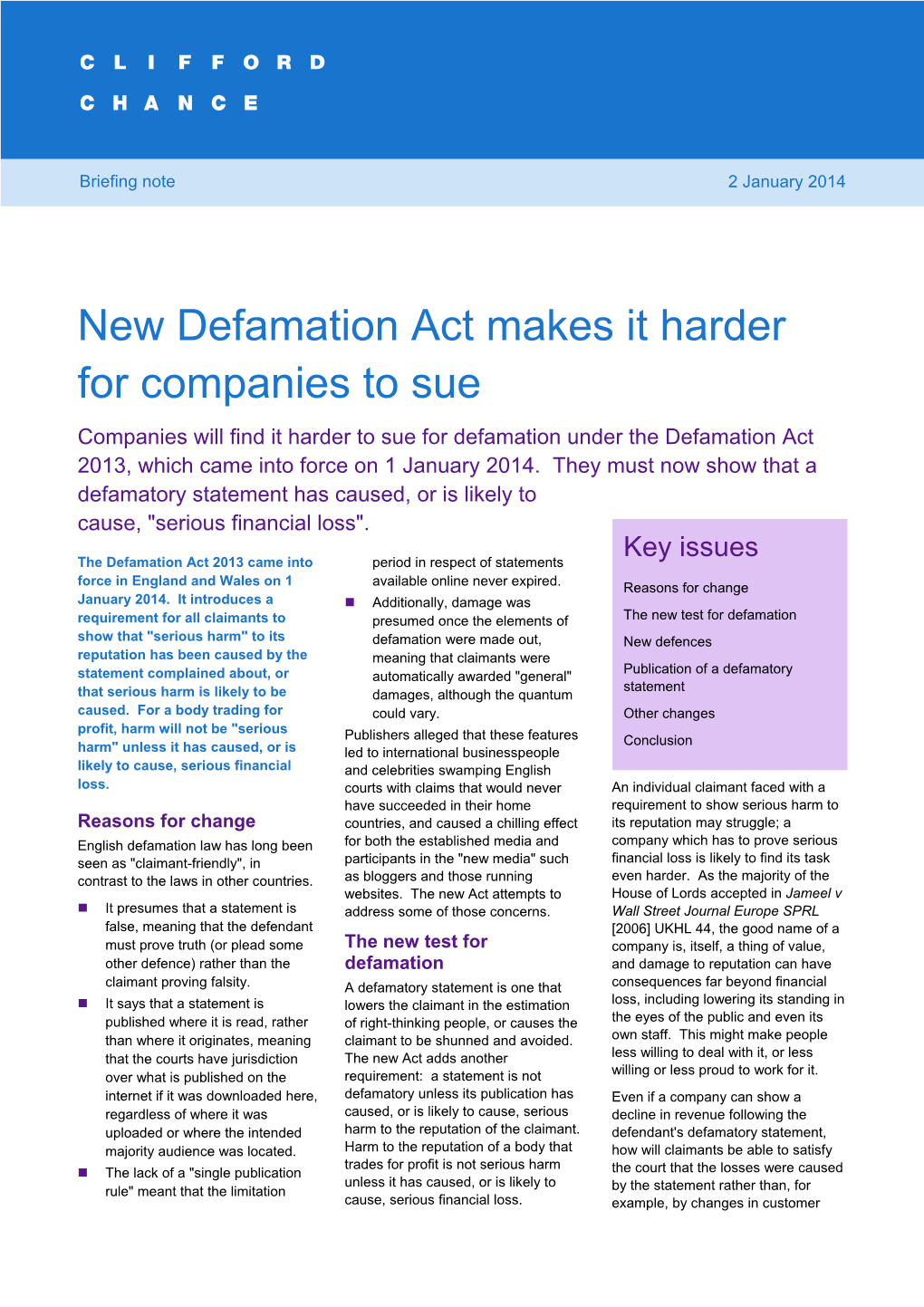 New Defamation Act Makes It Harder for Companies to Sue 1