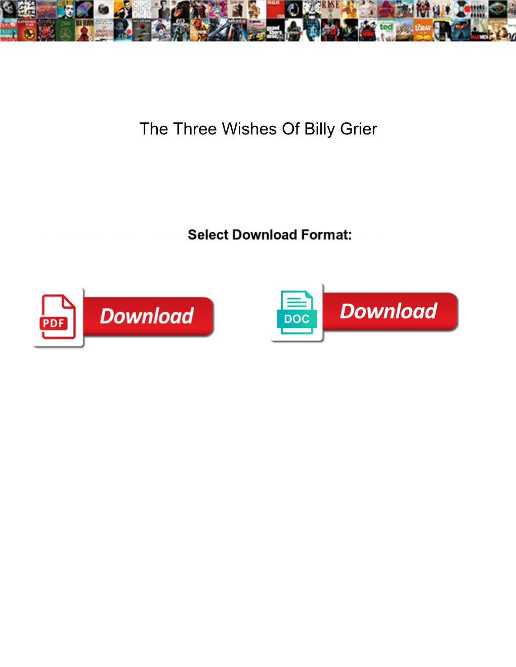 The Three Wishes of Billy Grier