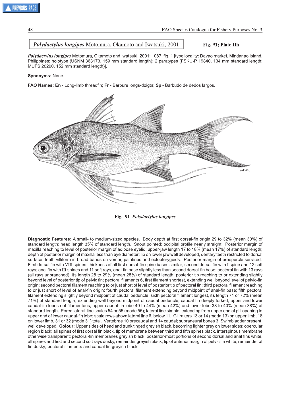 Polydactylus Longipes Motomura, Okamoto and Iwatsuki, 2001 Fig