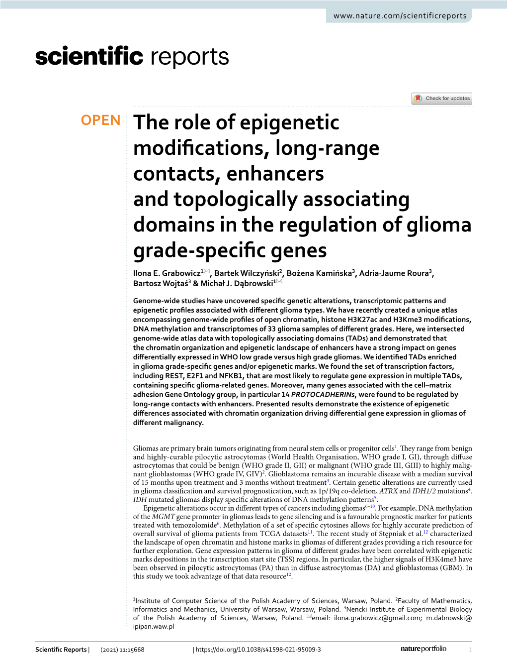 The Role of Epigenetic Modifications, Long-Range Contacts, Enhancers