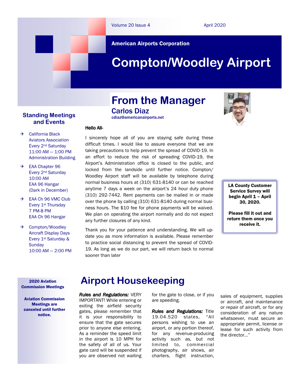 Compton/Woodley Airport April 2020 Newsletter