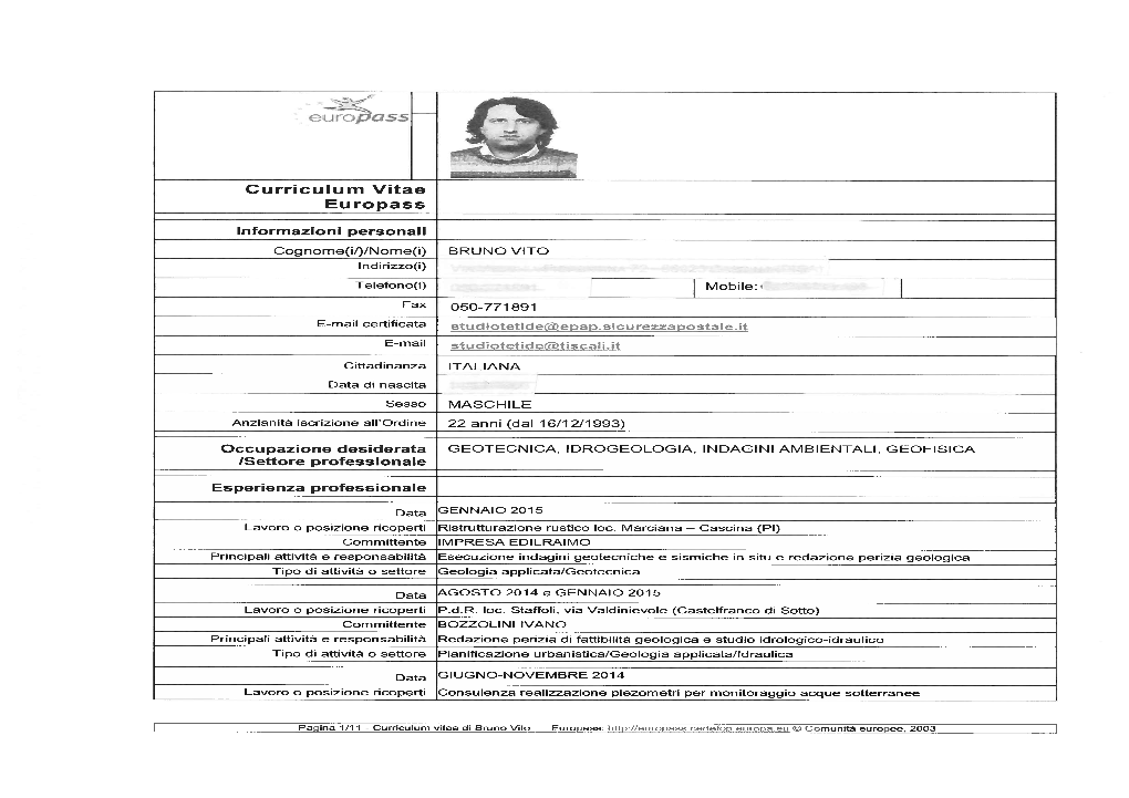 Curriculum Europeo 2015