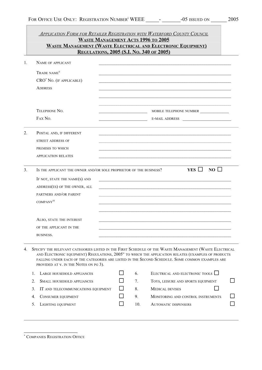 Waste Management (Waste Electrical and Electronic Equipment) Regulations, 2005