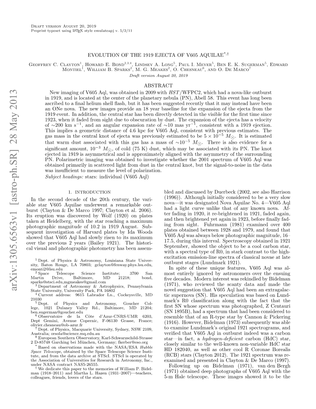 Evolution of the 1919 Ejecta of V605 Aquilae