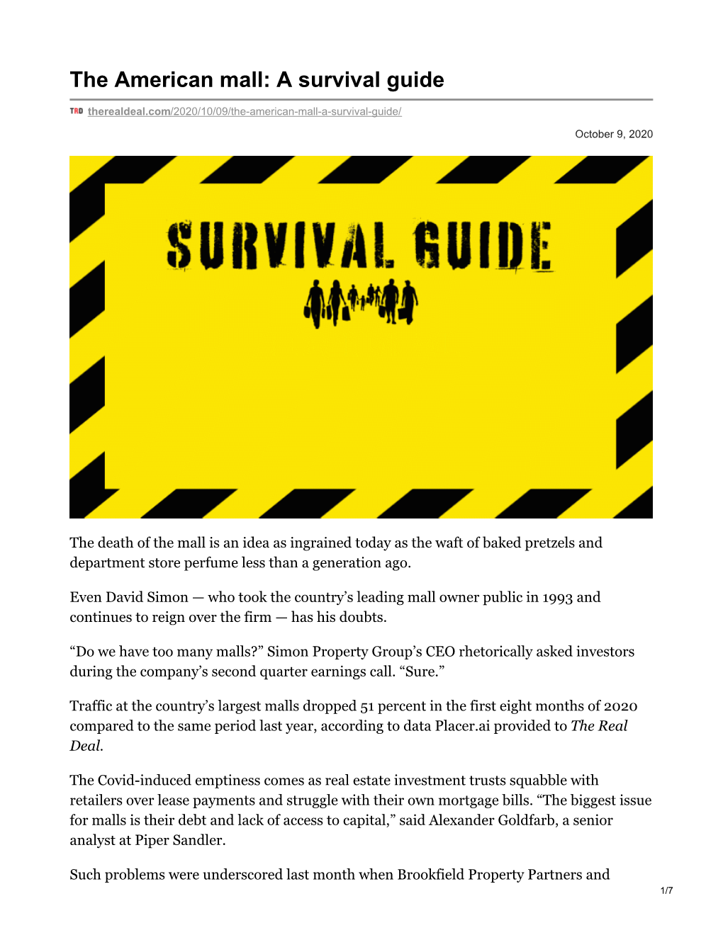 The American Mall: a Survival Guide