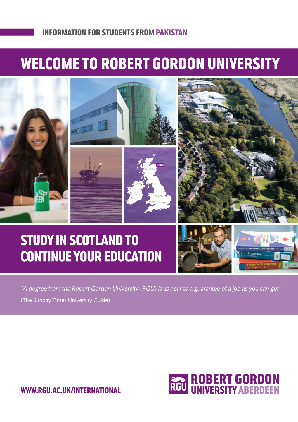 Information for Students from PAKISTAN Welcome to Robert Gordon University