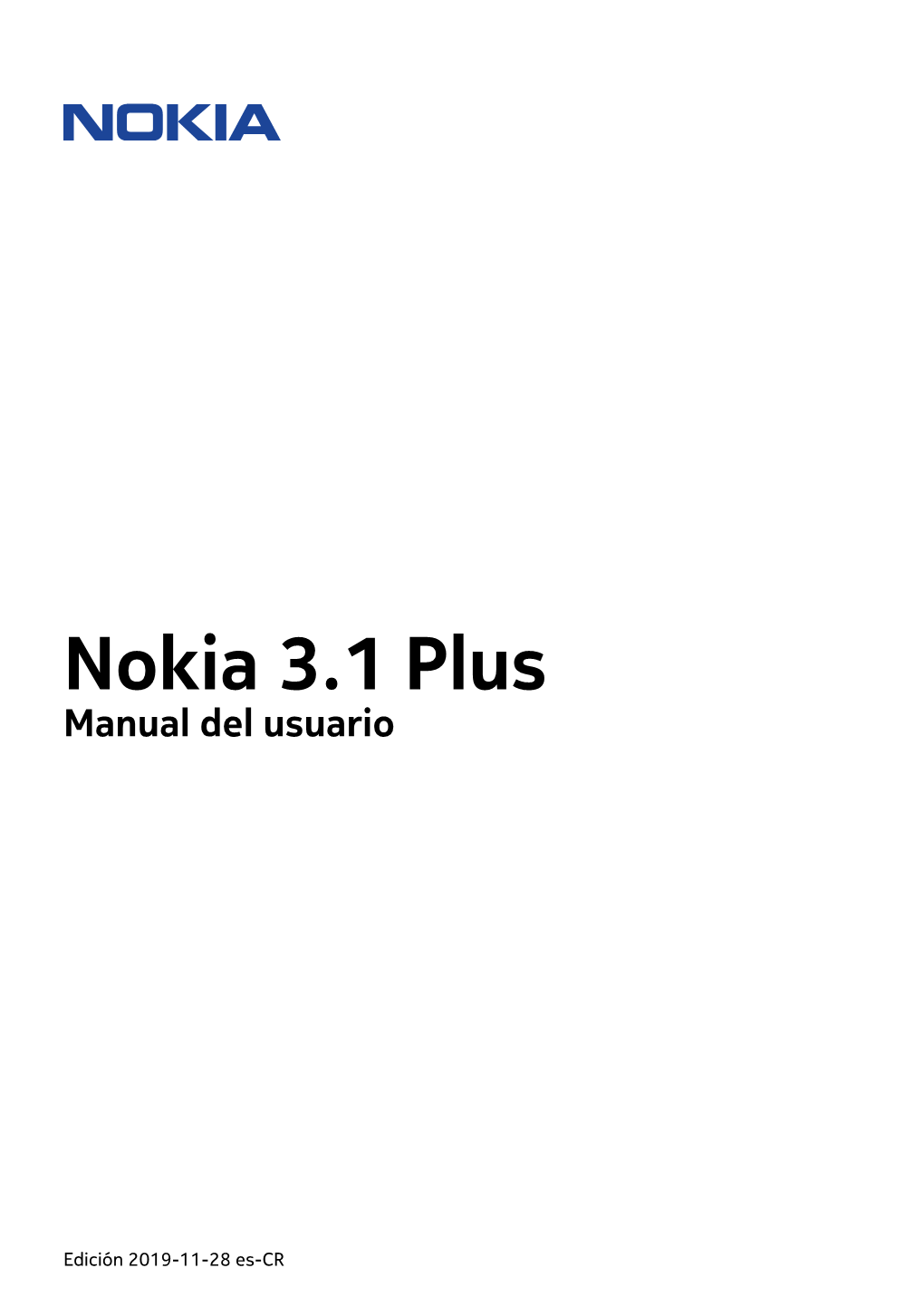 Nokia 3.1 Plus Manual Del Usuario Pdfdisplaydoctitle=True Pdflang=Es