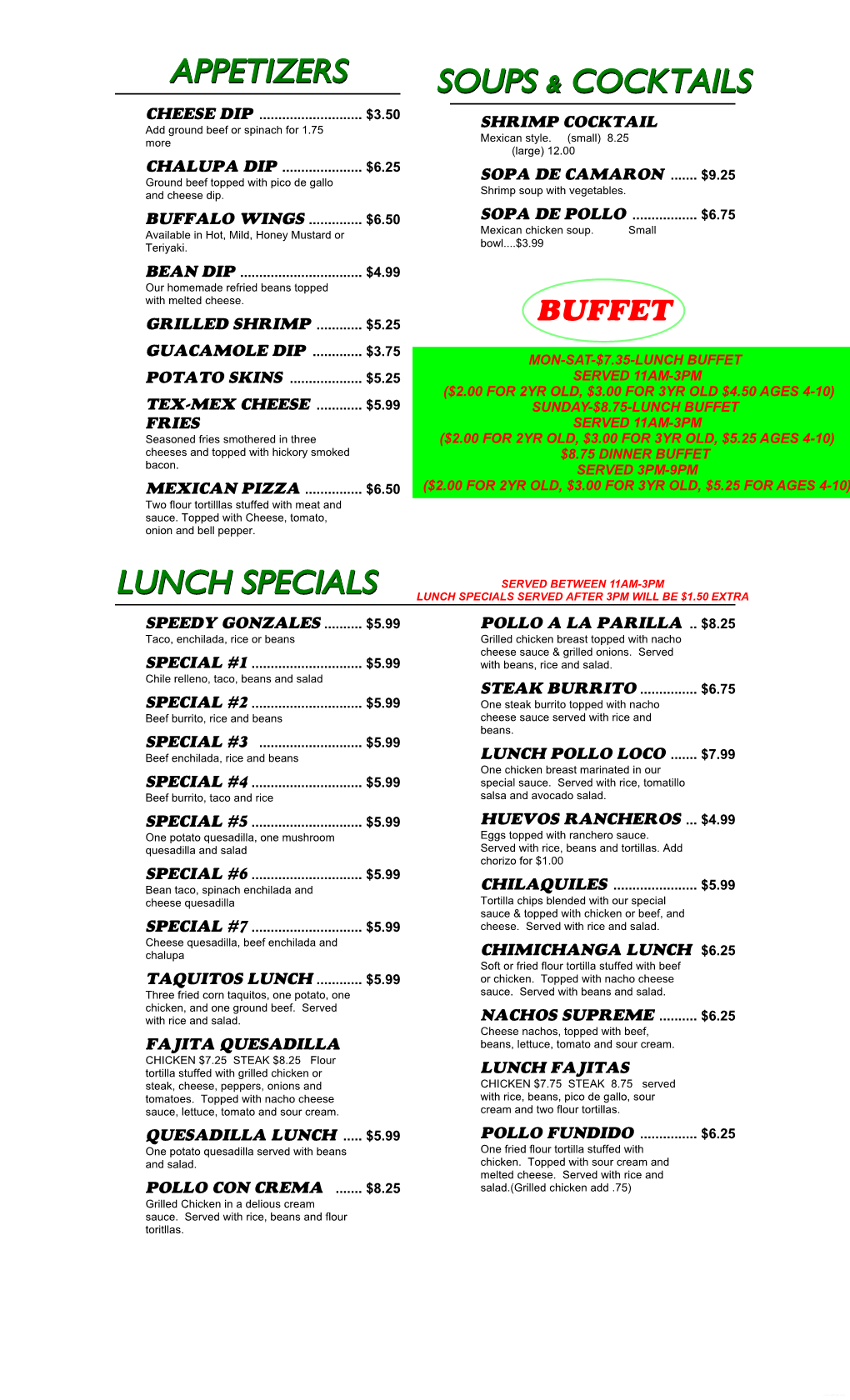 Menupro My Menu New Prices 2016