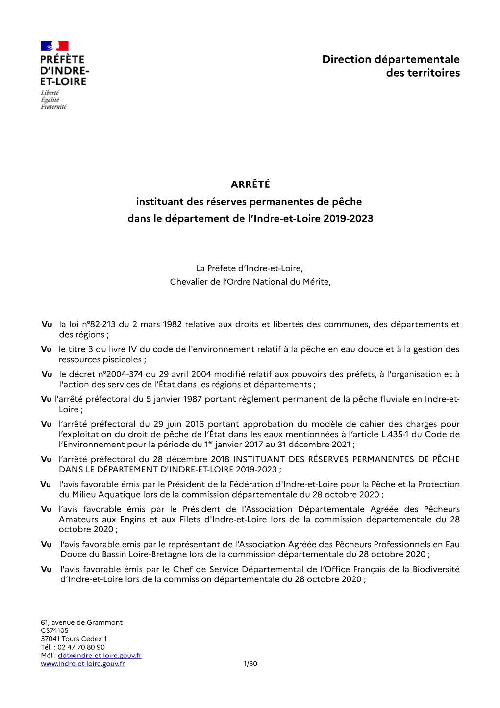 AP Modificatif Réserves De Pêche 2019-2023 Modif 2021.Odt