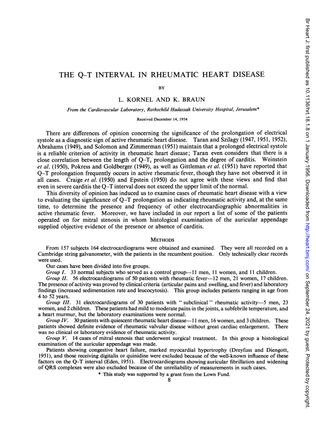 The Q-T Interval in Rheumatic Heart Disease