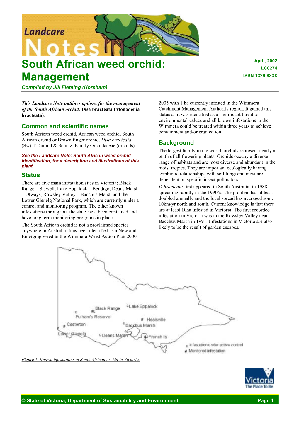 South African Weed Orchid 2: Management (DPI Vic)