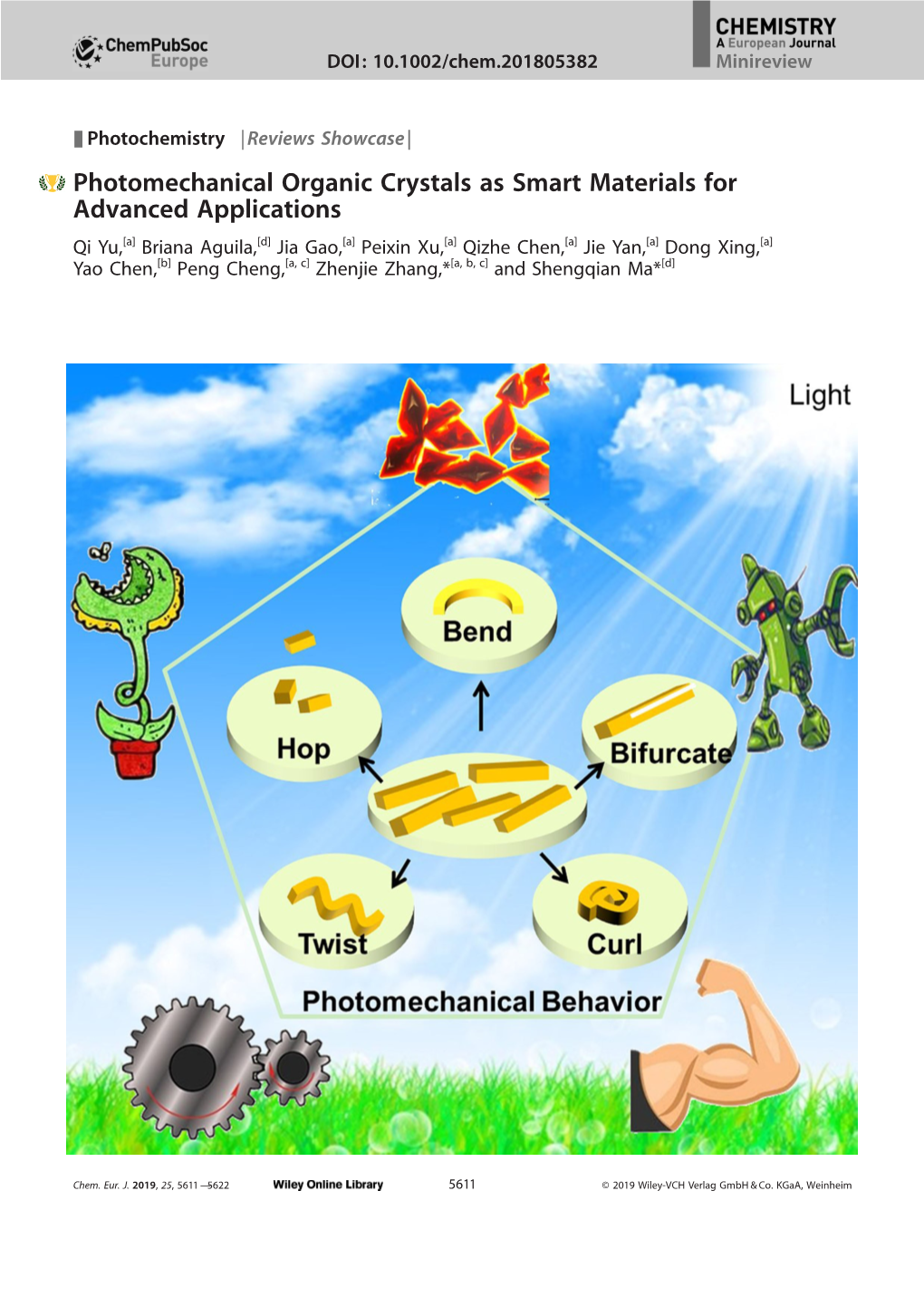 Photomechanical Organic Crystals As Smart Materials for Advanced