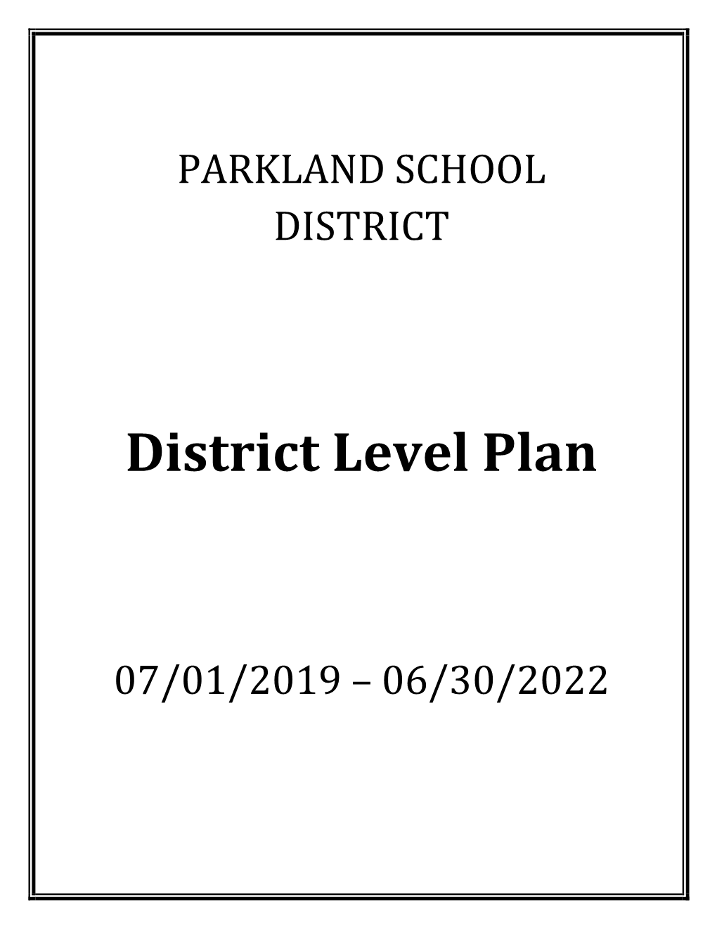 2019-2022 Comprehensive Plan