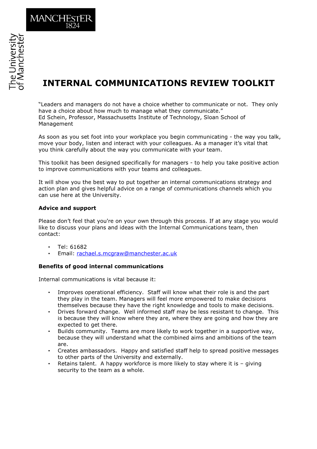 Internal Communications Review Toolkit