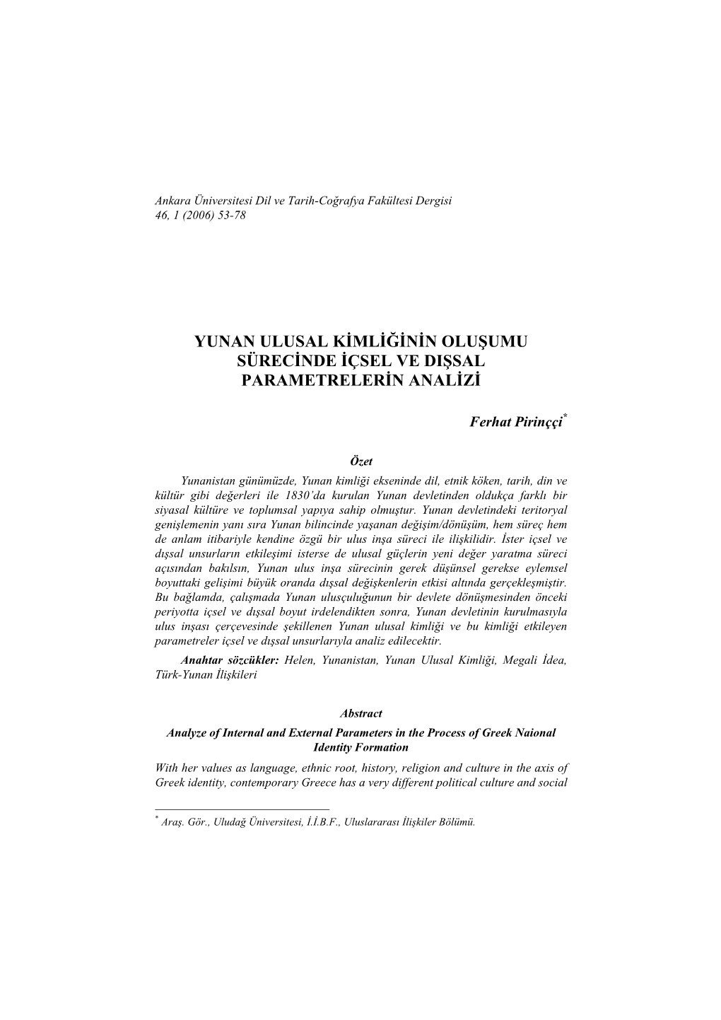 Avrupa Ve Osmanlı İmparatorluğu' Nda İlk Antropolojik Çalışmalar